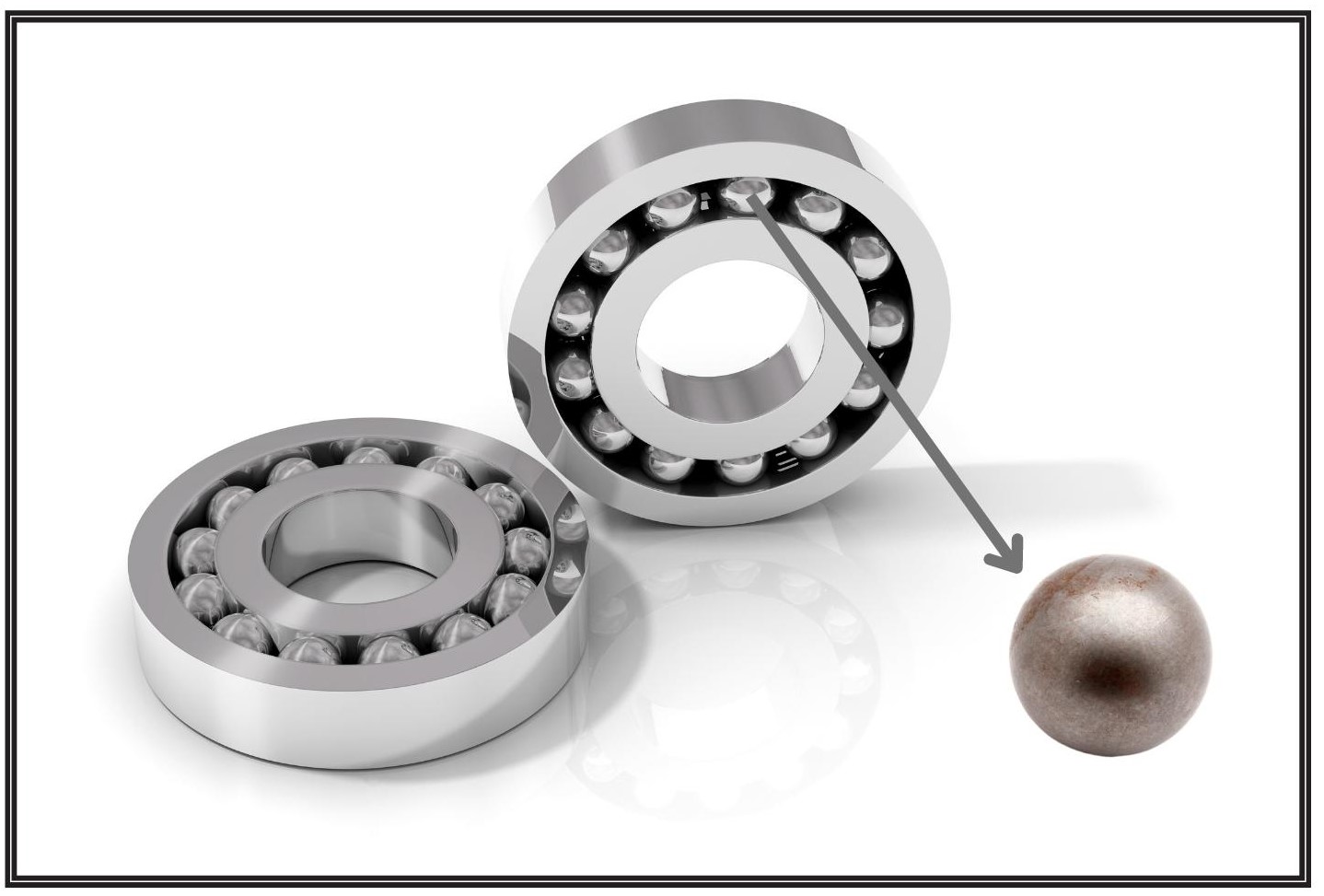 Ball bearing. This looks like a little metal ball. You can find ball bearing with a metal detector. 