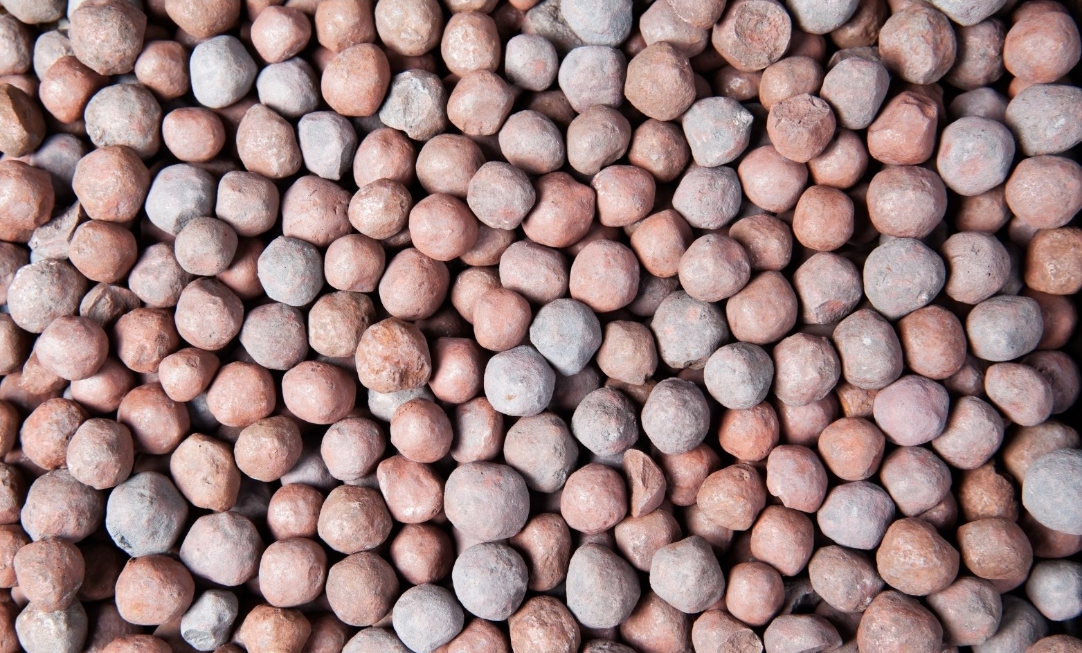 A collection of different taconite pellets. 