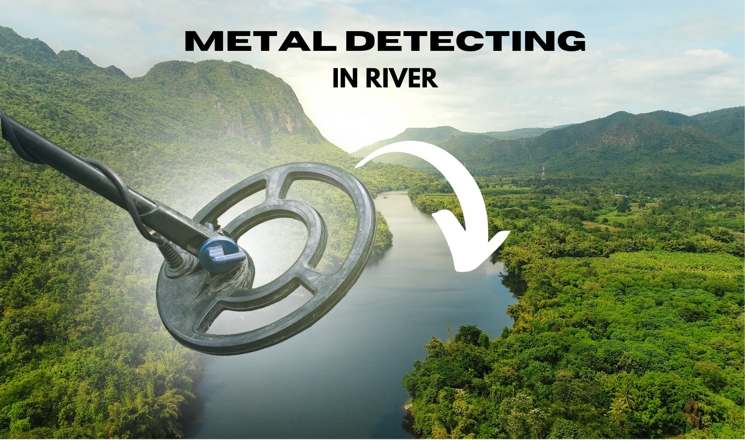 Metal Detecting in a river.