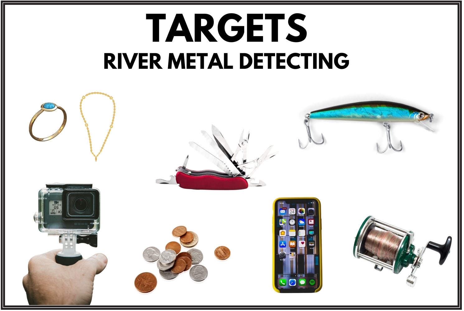 Targets that you can find with a metal detector in the river!