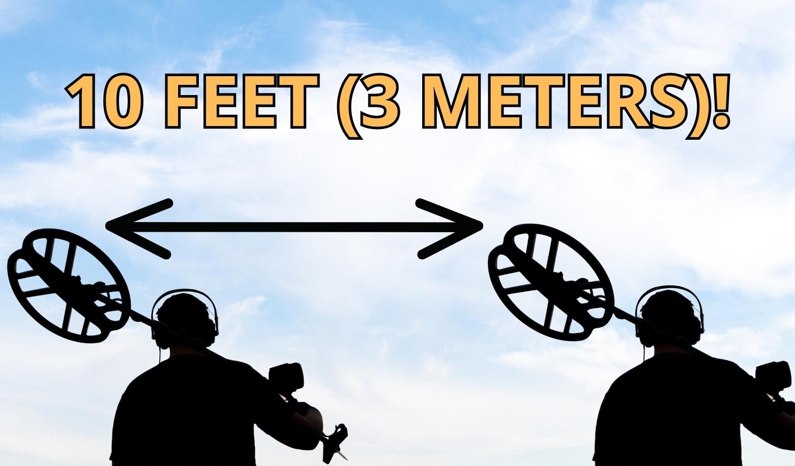 The minimum distance between two detectorists. 