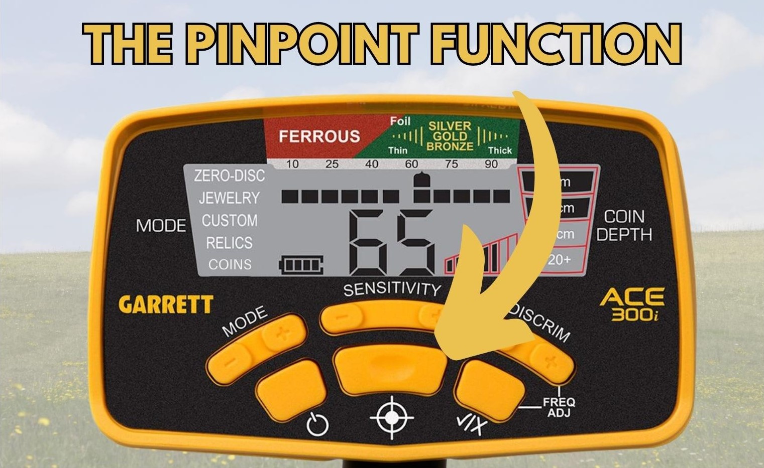 The pinpoint function of the Garret Ace 300.