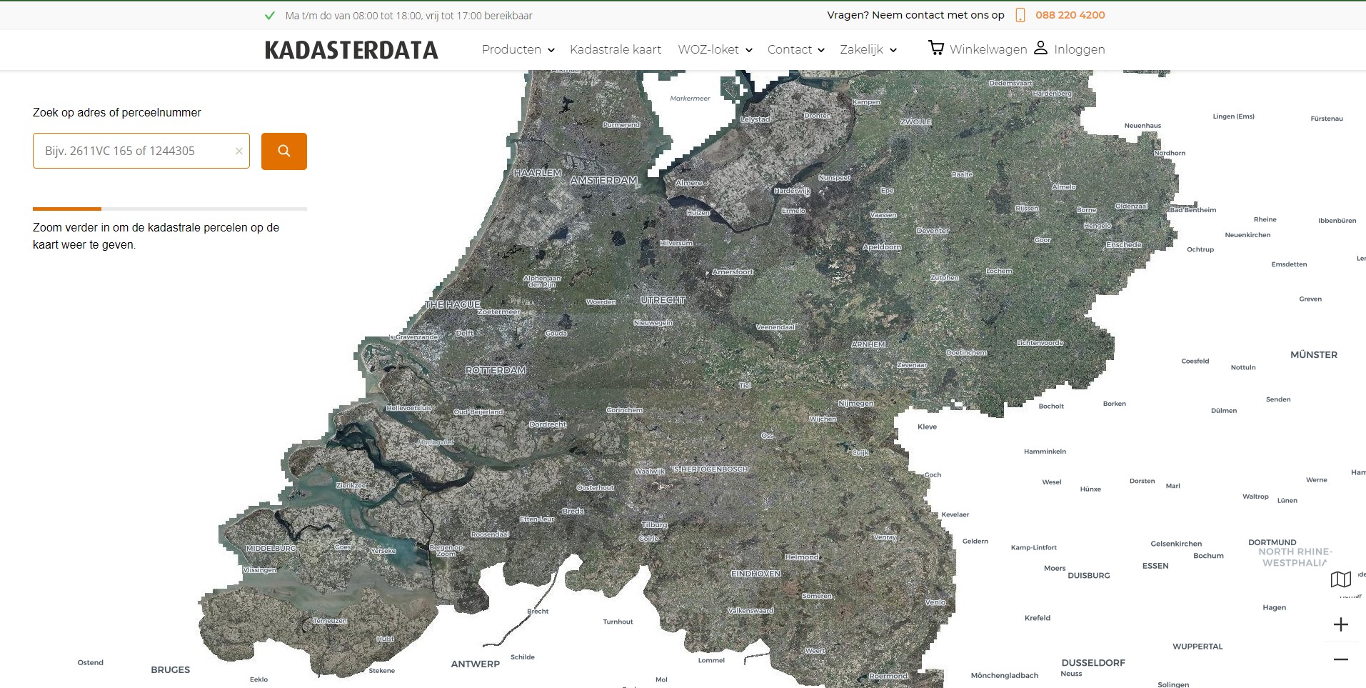 Cadastre data in the Netherlands. 
